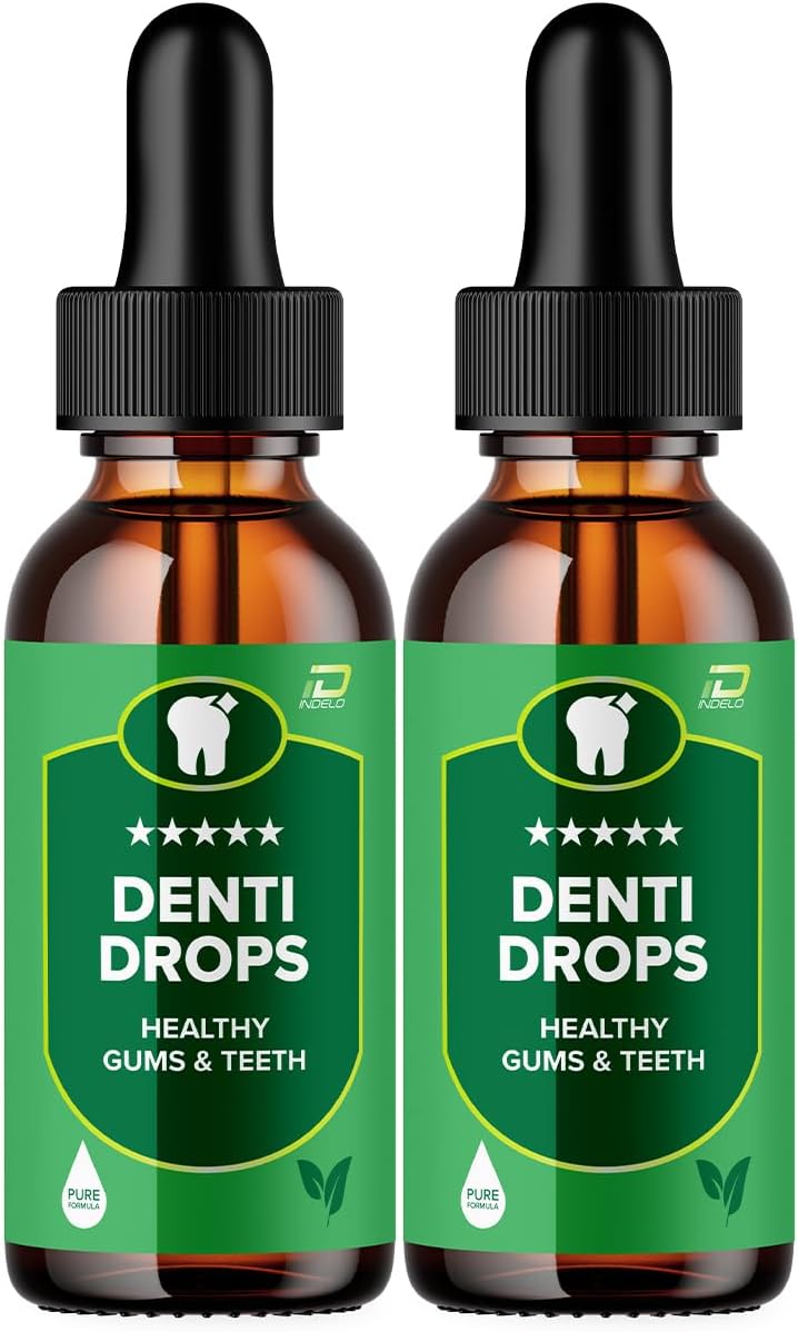 Denti Drops Pro - Gotas para Dientes y Encías, Suplemento Líquido Natural (2 Pack - Suministro para 2 Meses)