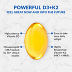 BioTrust Sol Joy – Vitamina D3 K2 de Alta Potencia (50 mcg)