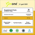 genone E-Gen 400 Vitamin E Capsule for Glowing Face, Skin and Hair Nutrition (30 Capsules)
