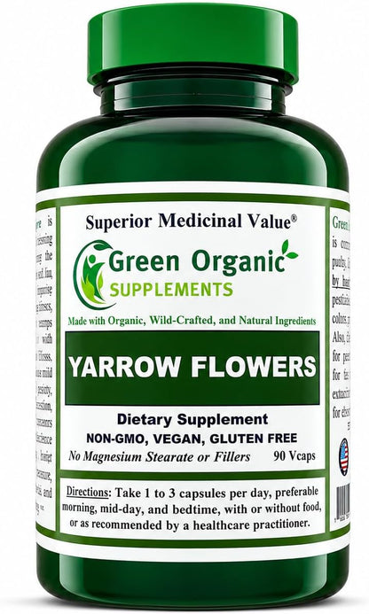 Yarrow Flower, 90 VCaps, Non-GMO, Gluten-Free, (Pack of 1) – Image 1