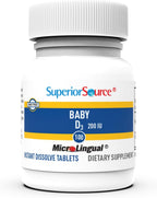 Superior Source Vitamina D3 Bebé - 100 tabletas MicroLingual de disolución instantánea