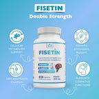 Logic Nutra Fisetina Doble Concentración - 200 mg por Cápsula - 60 Cápsulas - Suplemento Antioxidante