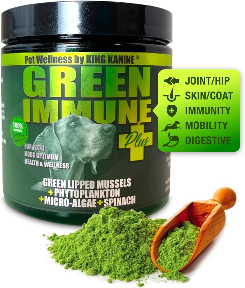King Kanine Green Inmune Plus Multivitamínico y Mineral Orgánico para Perros, 170 g