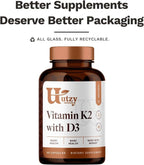 Vitamina D3+K2 5000 UI 45 mcg MenaQ7 | Utzy Naturals