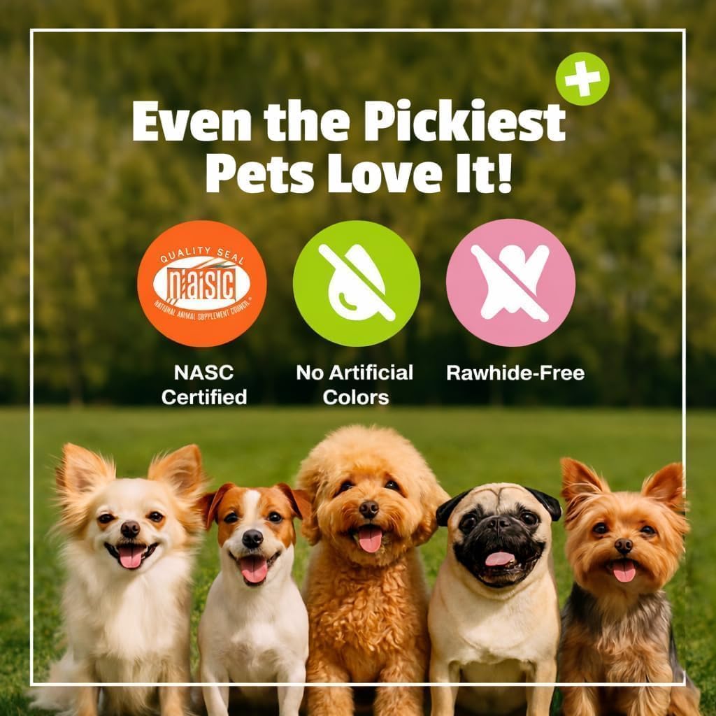 Pet Naturals Scoot Bars, Suplemento de Fibra para Perros, Calabaza y Extracto de Alerce, Apoyo para Glándulas Anales, Heces Firmes, Barritas Sabor Pato, 30 Unidades