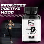 FXSUPPS Vitamina D3 5000 UI (60 Cápsulas Blandas) - Complemento Alimenticio con Colecalciferol