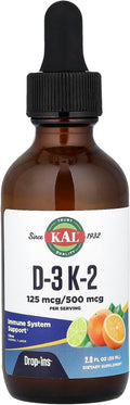 Kal 5000 UI D-3 K2 Citrus Dropins, 60 ml