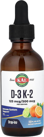 Kal 5000 UI D-3 K2 Citrus Dropins, 60 ml