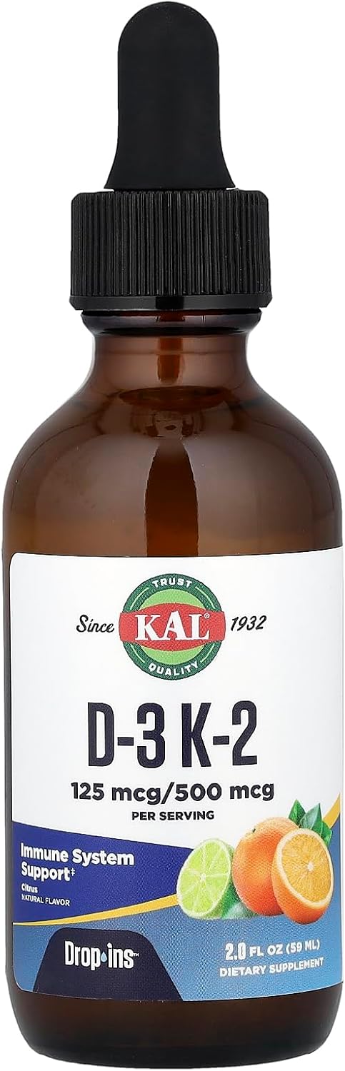 Kal 5000 UI D-3 K2 Citrus Dropins, 60 ml