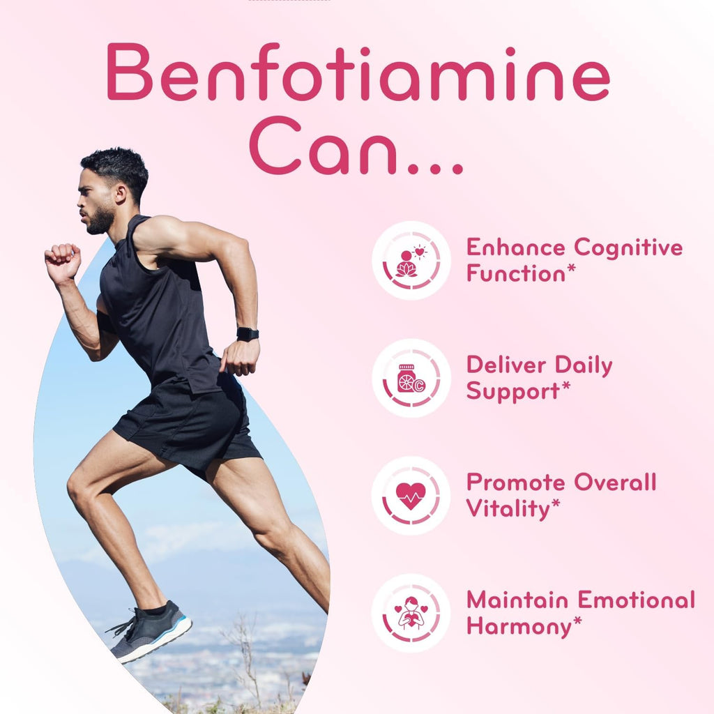 Benfotiamina 300mg – Suplemento de Vitamina B1 de Alta Absorción, 180 Cápsulas