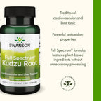 Swanson Full Spectrum Raíz de Kudzu - 60 Cápsulas (500 mg) (Pack de 3)