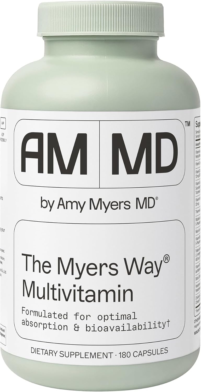 Amy Myers MD The Myers Way Multivitamin - Apoya la salud inmunológica, tiroidea y suprarrenal - Sin gluten, sin lácteos, sin hierro