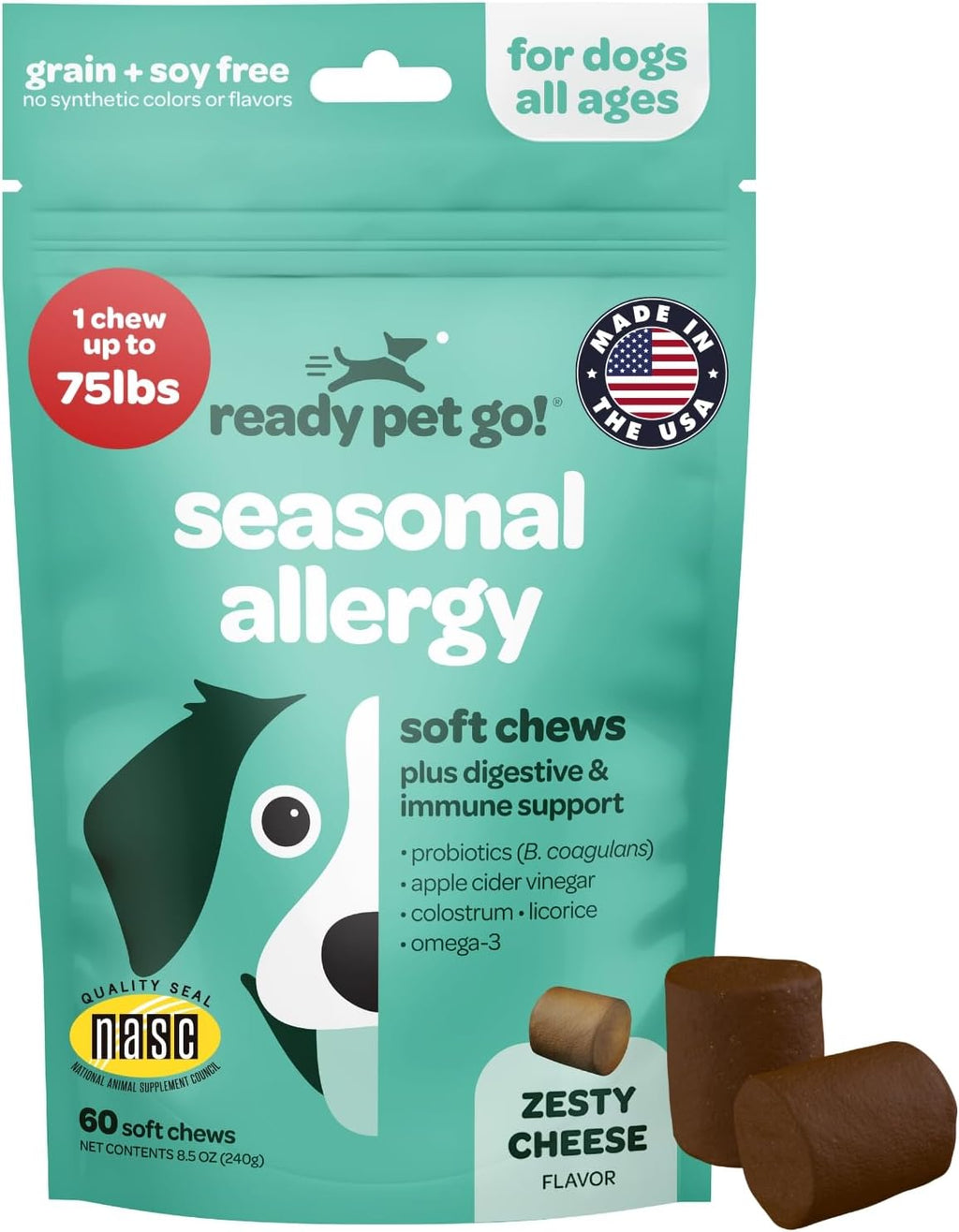 Masticables probióticos para perros con calabaza y enzimas digestivas | 90 unidades