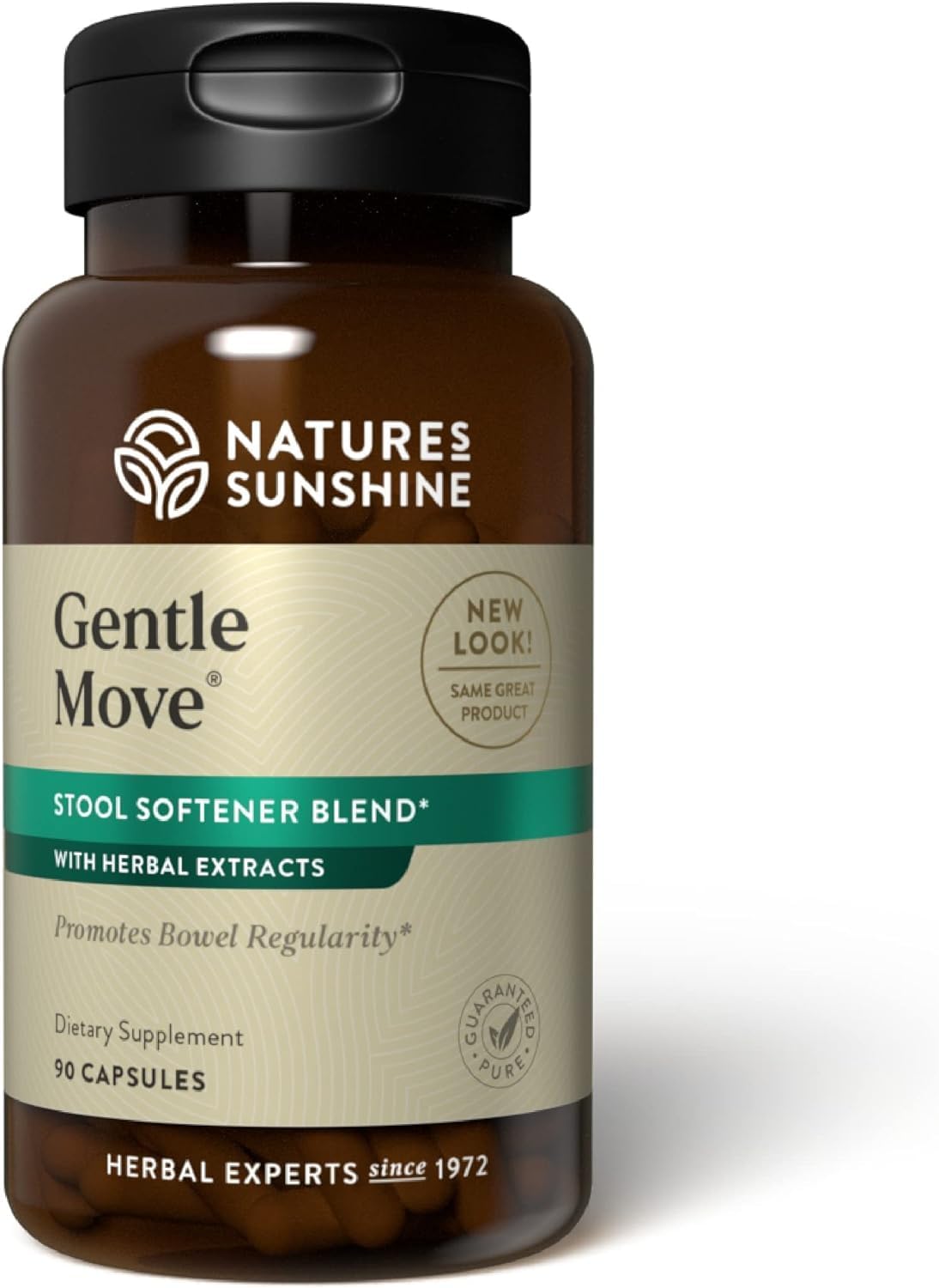 Nature's Sunshine Gentle Move - Apoyo Digestivo Suave, 90 Cápsulas