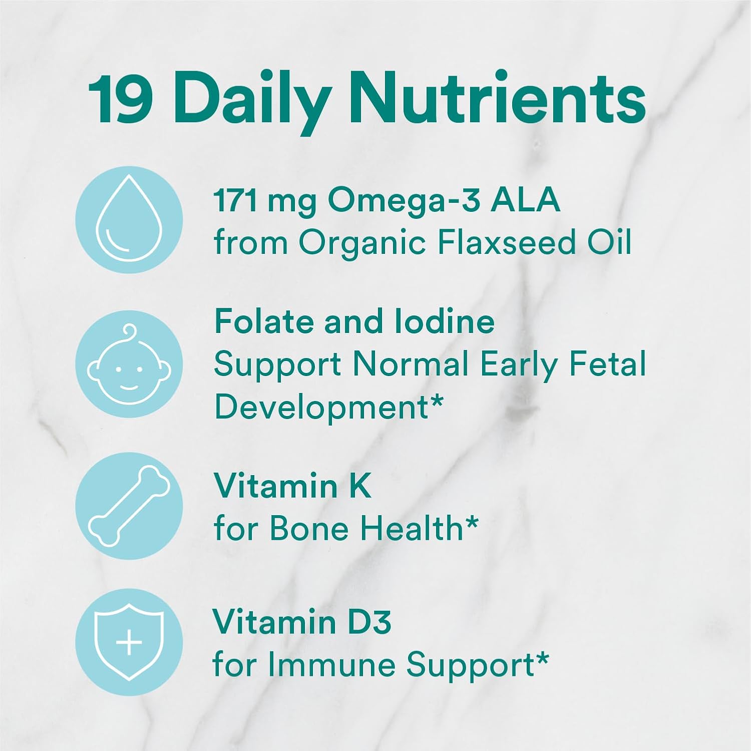 SmartyPants Vitaminas Prenatales Orgánicas, Gominolas Multivitamínicas: Biotina, Metilfolato, Omega 3 (ALA), Vitamina D3, C, B12, B6, A, K2 y Zinc, Colina, Vegetariano, 180 unidades (45 días)