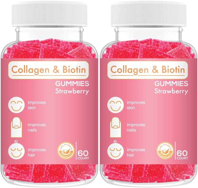 Safer Products Gominolas de Colágeno y Biotina – 60 unidades