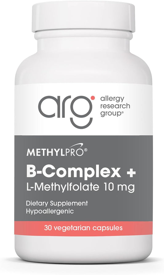 MethylPro Complejo B + L-Metilfolato 10 mg - Complejo B Metilado para Energía y Estrés - 30 Cápsulas