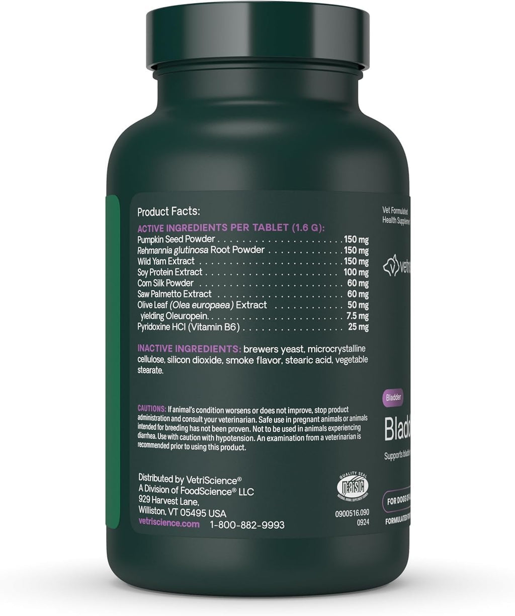 VetriScience Bladder Health – Suplemento para la salud urinaria en perros, 90 comprimidos masticables