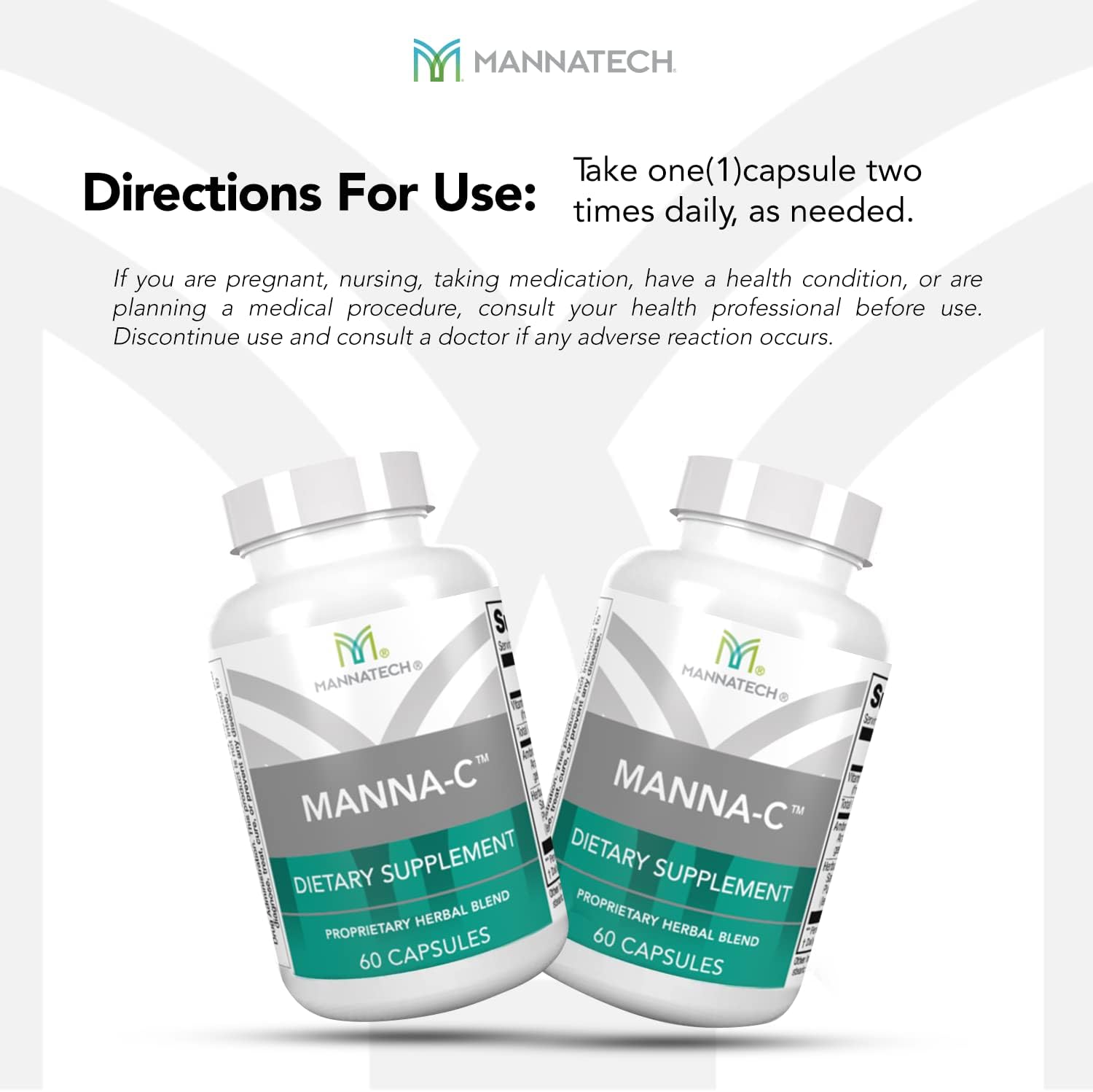 Manna-C 60 Cápsulas – Apoyo Nasal y Sinusal con Vitamina C y Glicanos