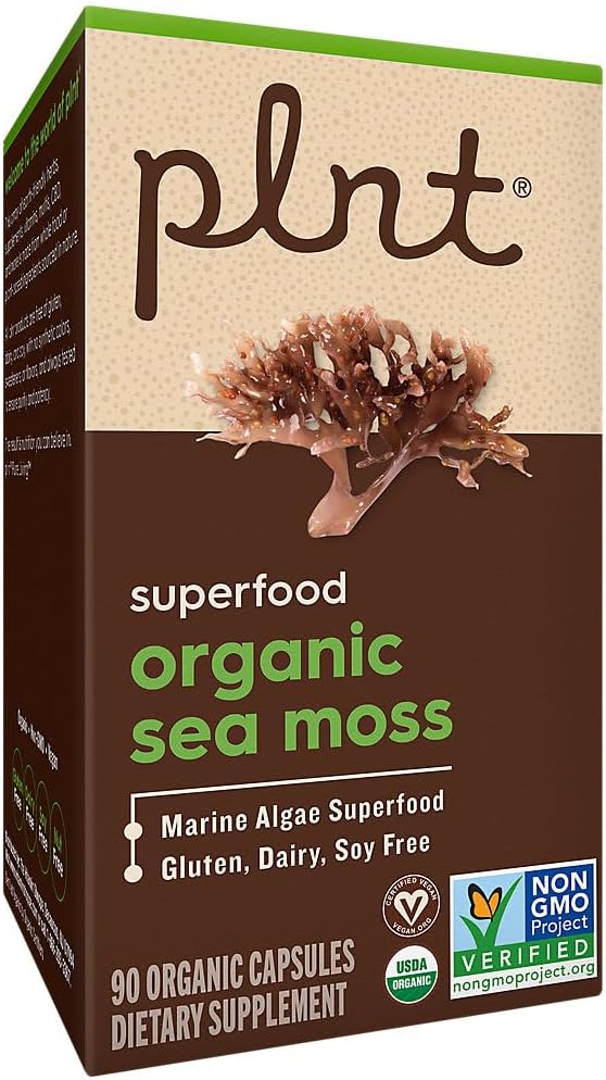 plnt Organic Sea Moss - Musgo Marino Orgánico - 900 mg, 90 Cápsulas