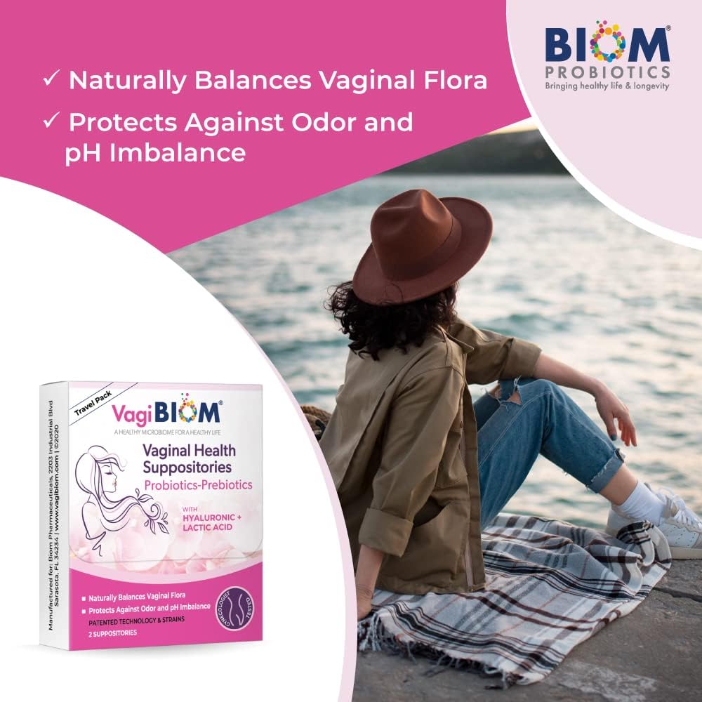 VagiBiom Óvulos Probióticos Pack de Viaje (2 unidades) – Equilibrio de la Flora Vaginal