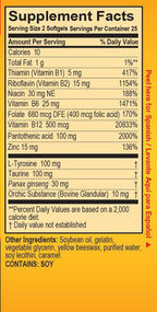 Super Macho Dietary Supplement with High-Potency Zinc and 7 B Vitamins, Preservative-Free, Sugar-Free, and Caffeine-Free, 50 Soft Capsules