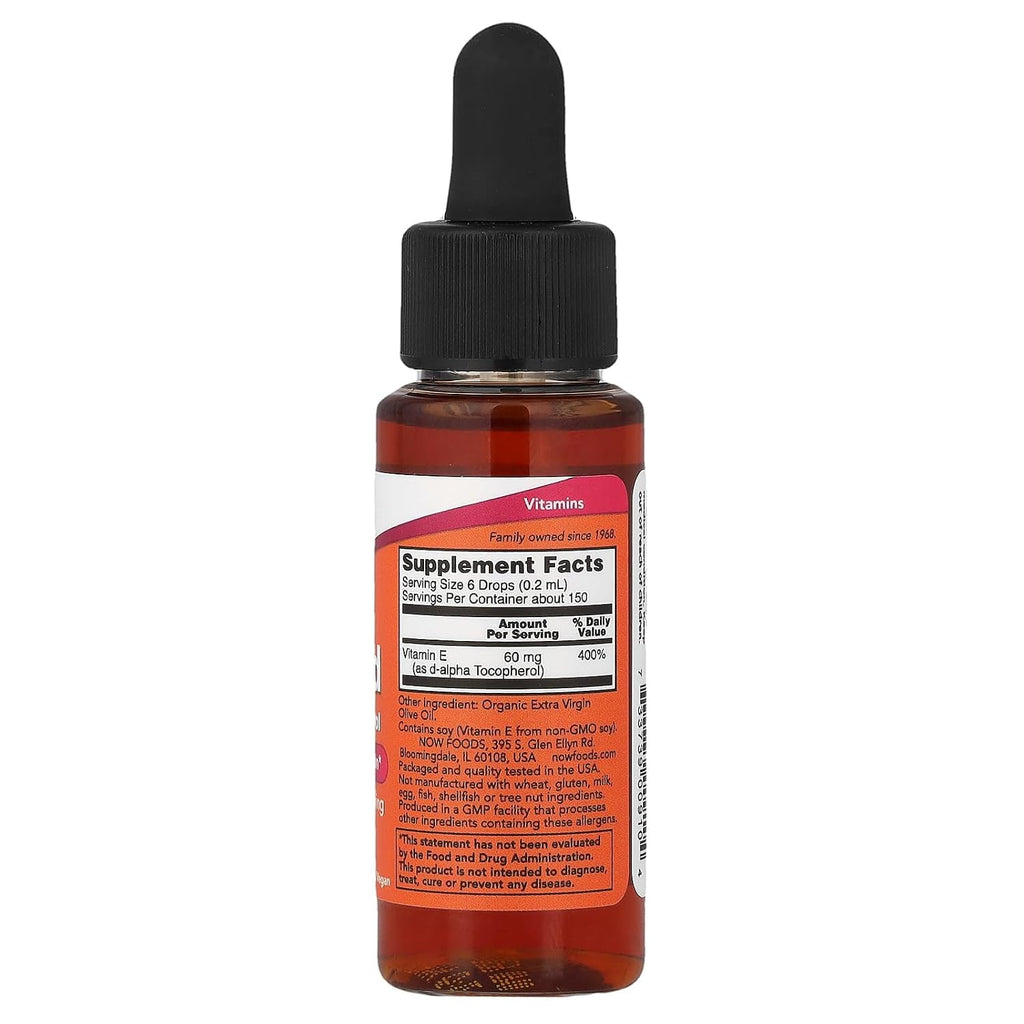 NOW Foods Liquid Vitamin E - 13,650 IU (1 fl oz / 30 ml)