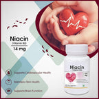 Niacina 14mg Vitamina B3 con Inositol 50mg - 60 Cápsulas Veganas