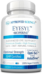 Approved Science EyeSyl – Suplemento Ocular con Luteína, Zeaxantina y Taurina (60 Cápsulas)