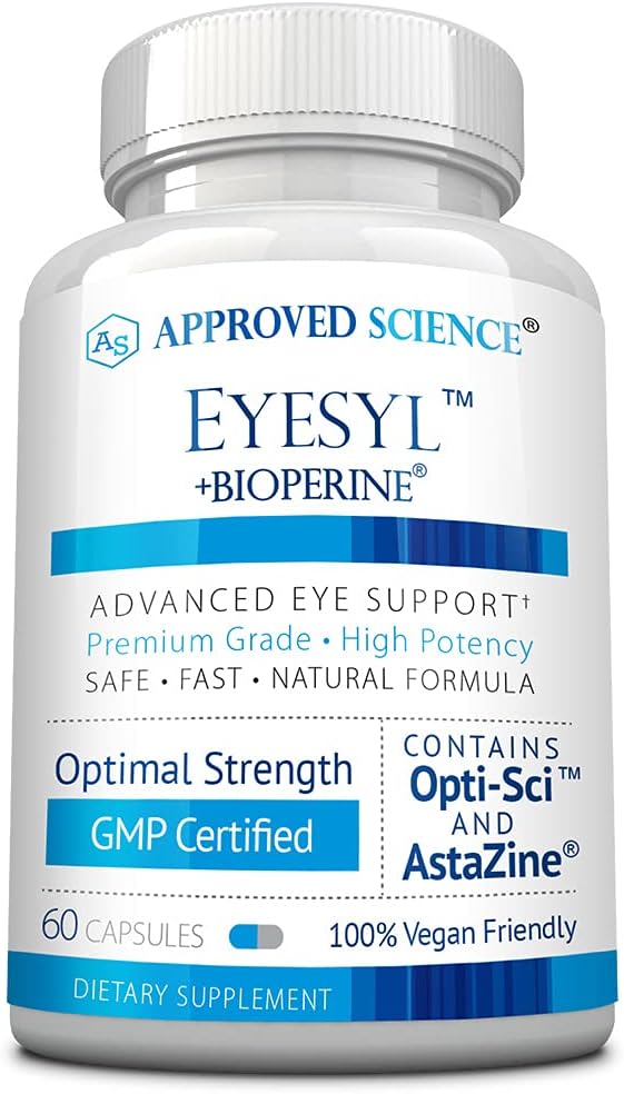 Approved Science EyeSyl – Suplemento Ocular con Luteína, Zeaxantina y Taurina (60 Cápsulas)