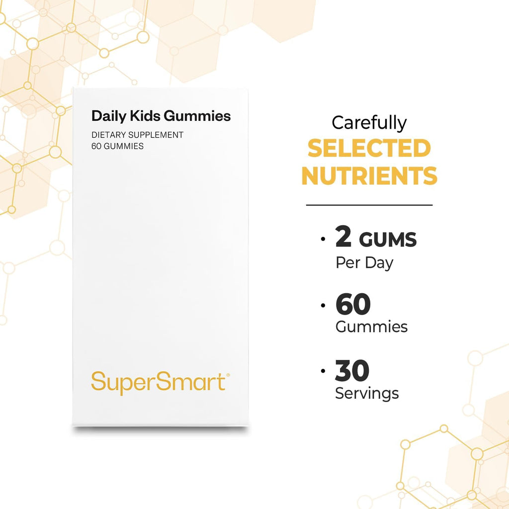 Supersmart Sugar-Free Kids Multivitamin Gummies - 60 Gominolas Multivitamínicas Sin Azúcar para Niños a partir de 3 Años