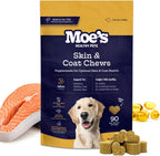 Moe’s Skin & Coat Omega 3, 6, 9 y Vitaminas para Perros - 90 Chews Blandos
