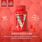 VEGEPOWER Vitamin B12 + D3 Gummies Veganas - 90 unidades - Sabor Naranja