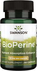 Swanson Bioperine Potenciador de Absorción de Nutrientes 10 mg 60 Cápsulas