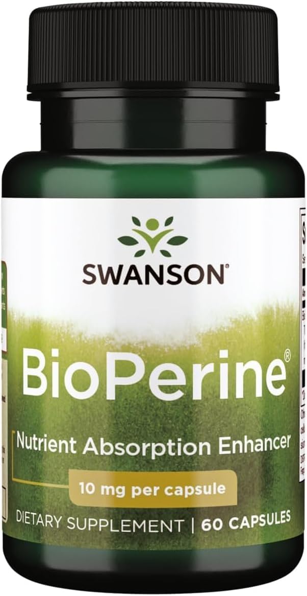 Swanson Bioperine Potenciador de Absorción de Nutrientes 10 mg 60 Cápsulas