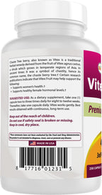 Best Naturals Vitex (Sauzgatillo) 400 mg - 250 Cápsulas (Pack de 3)