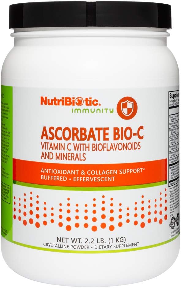 NutriBiotic Ascorbic Acid Powder with Bioflavonoids, 1 kg (2.2 lb)