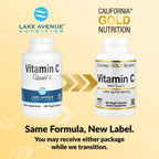 Lake Avenue Nutrition Vitamina C 1000 mg - 365 Cápsulas Vegetales - Ácido Ascórbico Quali-C