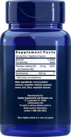 Life Extension Mega Benfotiamine, 250 mg, 180 Cápsulas Vegetales con Tiamina - Suplemento de Vitamina B1