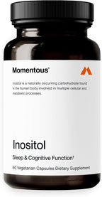 Momentous Inositol Supplement - Myo-Inositol para el Equilibrio del Estado de Ánimo, Función Cognitiva y Descanso - Vegano - Sin Gluten - Certificado NSF - 60 Servicios
