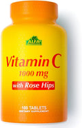 ALFA VITAMINS Vitamina C con Rosa Mosqueta - 1000 mg por dosis - Apoyo Inmunológico y Antioxidante - 100 Comprimidos - No GMO, Vegano, Sin Gluten