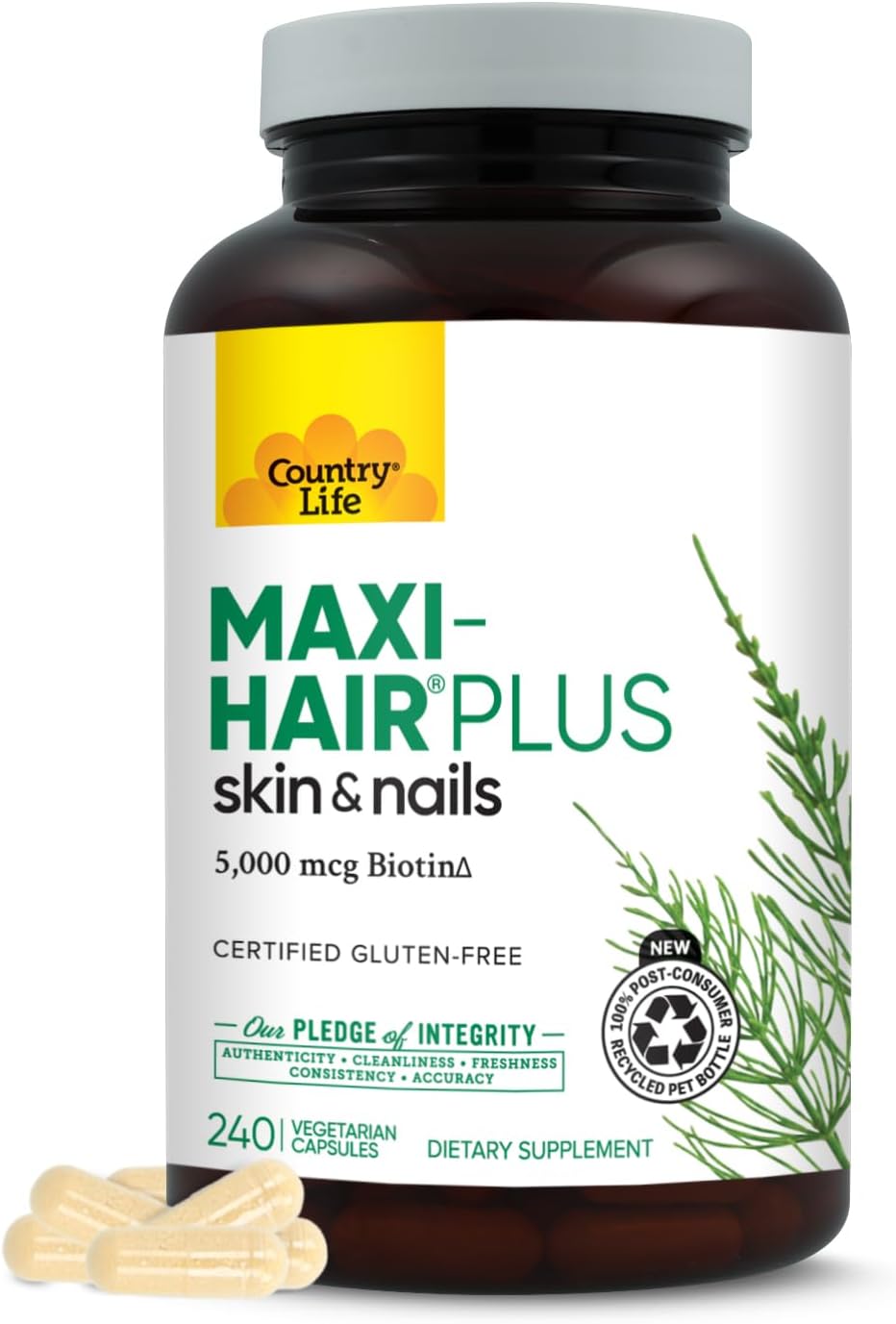 Country Life Maxi-Hair Plus Biotin - 240 comprimidos