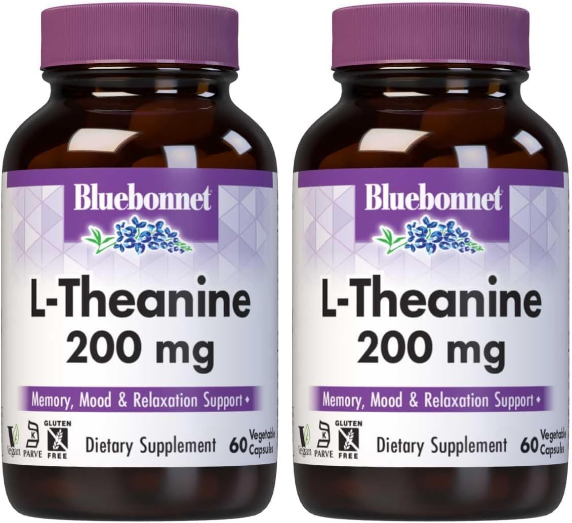 BlueBonnet L-Teanina 200mg - Suplemento Nootrópico para la Relaxación