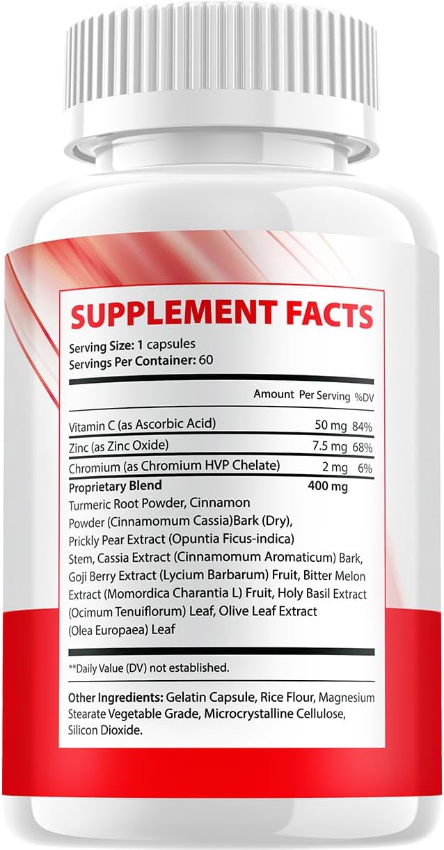 GlucoRevive Cápsulas – Suplemento Avanzado de 5 Paquetes (300 Cápsulas)