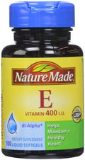 Nature Made dl-Alfa Vitamina E 400 UI Cápsulas Blandas 100 Unidades (Paquete de 4)