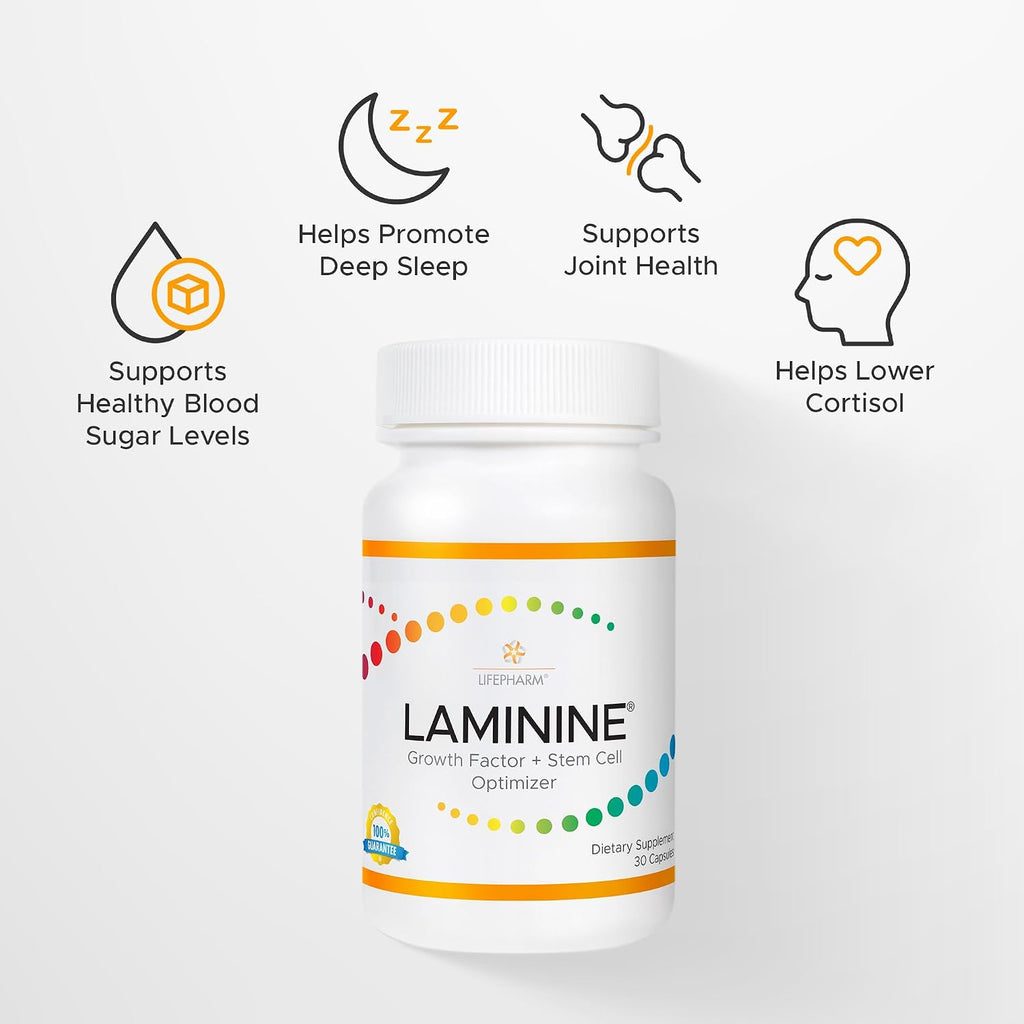 Lifepharm Laminine - Complemento Alimenticio de Apoyo Celular, 30 Cápsulas