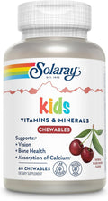 SOLARAY Multivitamínico Completo para Niños - 60 Comprimidos Masticables Sabor Cereza Negra