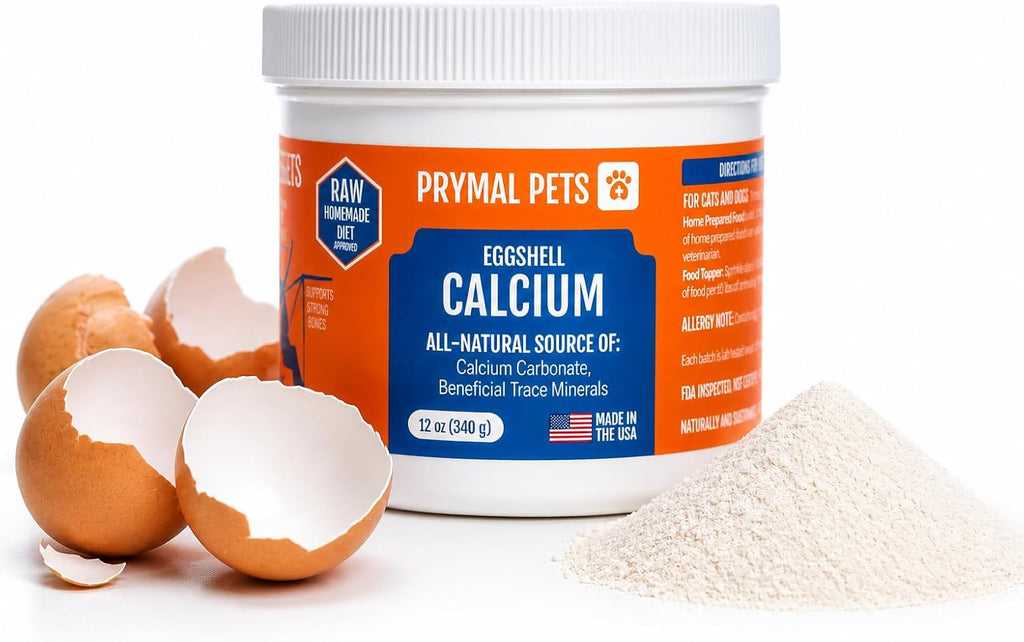 Eggshell Calcium for Pets - 12 oz. Polvo de Cáscara de Huevo Natural, Suplemento Mineral Ultra Puro para Gatos y Perros