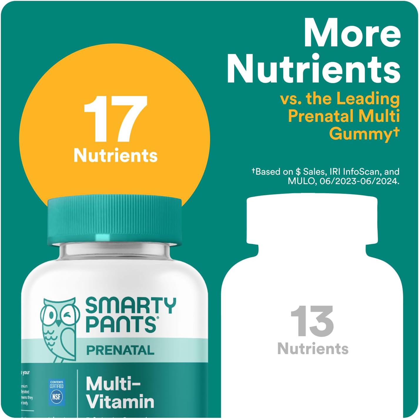 SmartyPants Prenatal Multi – Gominolas Multivitamínicas para Embarazo y Lactancia (60 unidades)