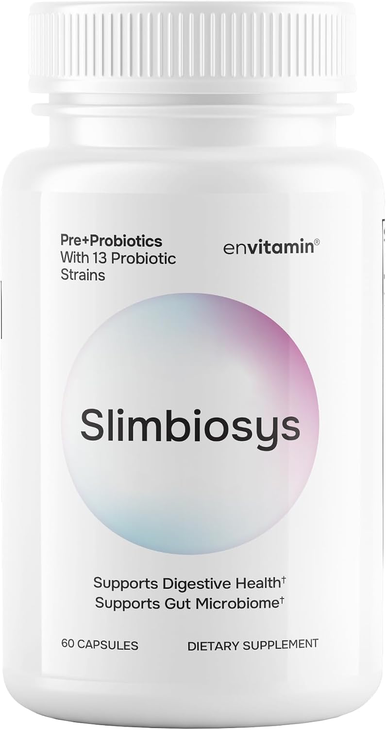 envitamin Slimbiosys Ultra Probiótico en Cápsulas - Pre y Probióticos para Mujeres y Hombres - Apoya tu Microbioma